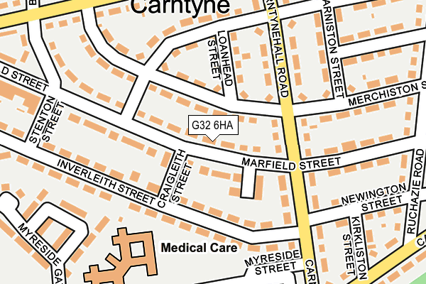 G32 6HA map - OS OpenMap – Local (Ordnance Survey) G32 6HA map - OS OpenMap – Local (Ordnance Survey)