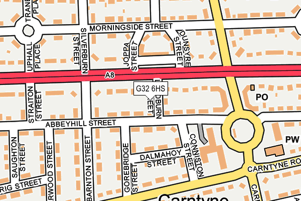 G32 6HS map - OS OpenMap – Local (Ordnance Survey) G32 6HS map - OS OpenMap – Local (Ordnance Survey)
