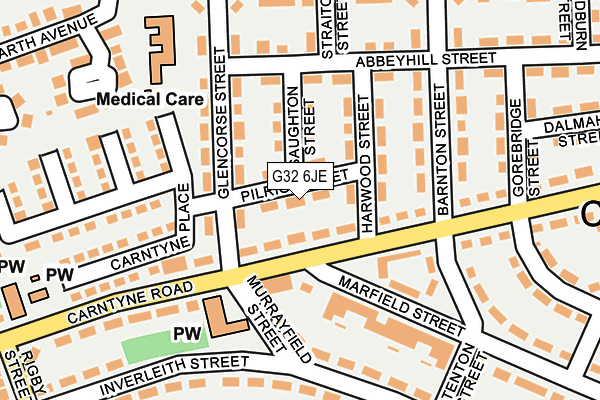 G32 6JE map - OS OpenMap – Local (Ordnance Survey)