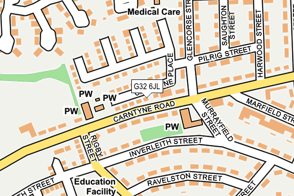G32 6JL map - OS OpenMap – Local (Ordnance Survey) G32 6JL map - OS OpenMap – Local (Ordnance Survey)