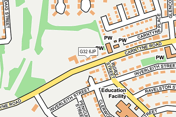G32 6JP map - OS OpenMap – Local (Ordnance Survey) G32 6JP map - OS OpenMap – Local (Ordnance Survey)