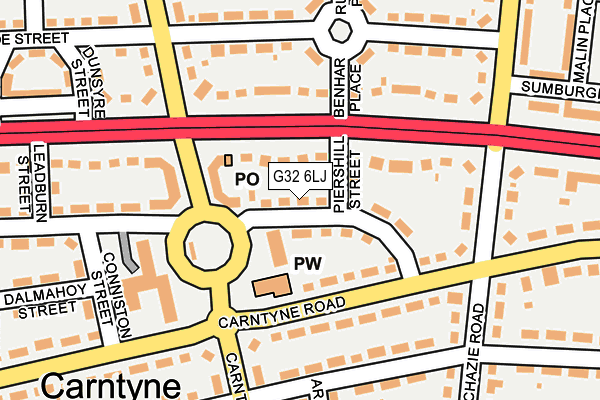 G32 6LJ map - OS OpenMap – Local (Ordnance Survey) G32 6LJ map - OS OpenMap – Local (Ordnance Survey)