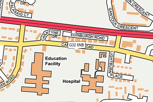 G32 6NB map - OS OpenMap – Local (Ordnance Survey) G32 6NB map - OS OpenMap – Local (Ordnance Survey)