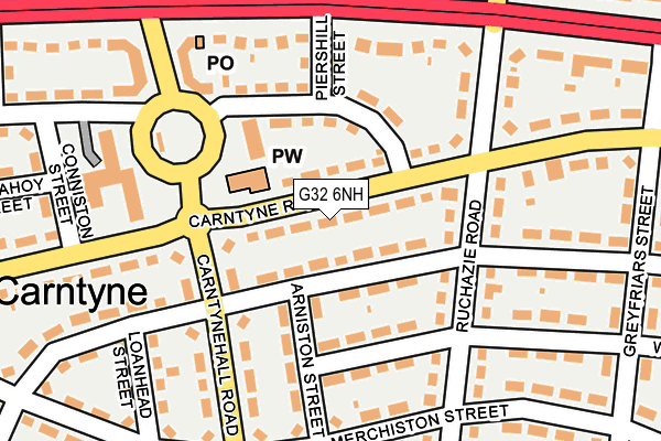 G32 6NH map - OS OpenMap – Local (Ordnance Survey) G32 6NH map - OS OpenMap – Local (Ordnance Survey)