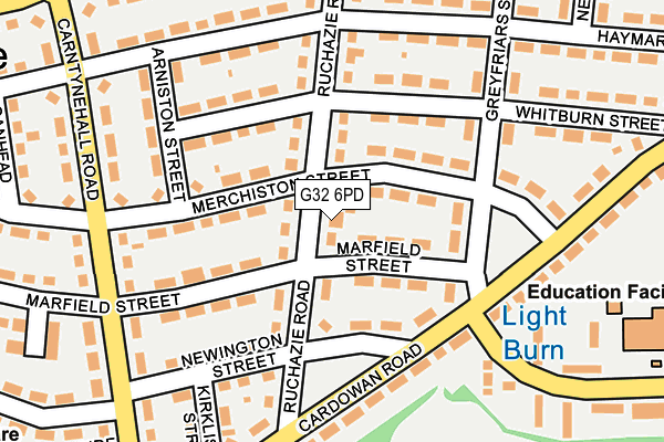 G32 6PD map - OS OpenMap – Local (Ordnance Survey) G32 6PD map - OS OpenMap – Local (Ordnance Survey)