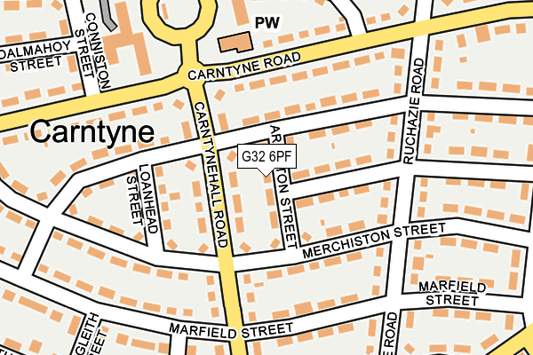 G32 6PF map - OS OpenMap – Local (Ordnance Survey) G32 6PF map - OS OpenMap – Local (Ordnance Survey)