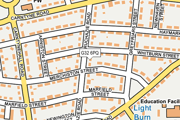 G32 6PQ map - OS OpenMap – Local (Ordnance Survey) G32 6PQ map - OS OpenMap – Local (Ordnance Survey)
