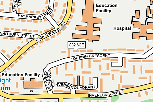 G32 6QE map - OS OpenMap – Local (Ordnance Survey) G32 6QE map - OS OpenMap – Local (Ordnance Survey)