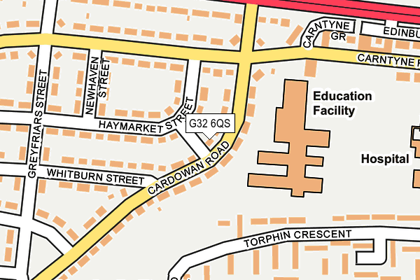 G32 6QS map - OS OpenMap – Local (Ordnance Survey) G32 6QS map - OS OpenMap – Local (Ordnance Survey)
