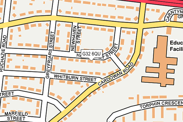 G32 6QU map - OS OpenMap – Local (Ordnance Survey)