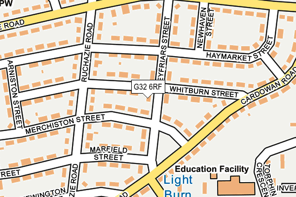 G32 6RF map - OS OpenMap – Local (Ordnance Survey) G32 6RF map - OS OpenMap – Local (Ordnance Survey)