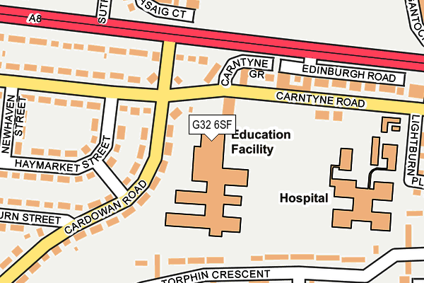 G32 6SF map - OS OpenMap – Local (Ordnance Survey)