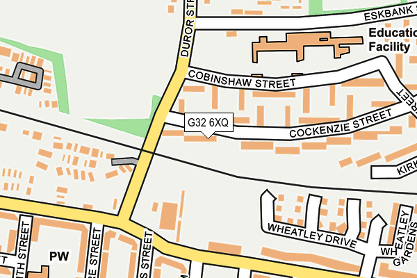 G32 6XQ map - OS OpenMap – Local (Ordnance Survey) G32 6XQ map - OS OpenMap – Local (Ordnance Survey)