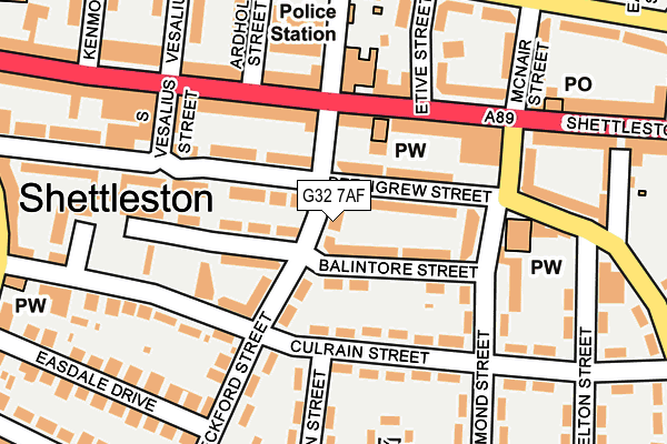 G32 7AF map - OS OpenMap – Local (Ordnance Survey)