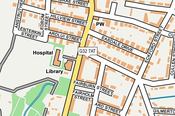 G32 7AT map - OS OpenMap – Local (Ordnance Survey) G32 7AT map - OS OpenMap – Local (Ordnance Survey)