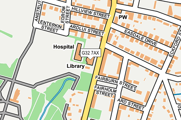 G32 7AX map - OS OpenMap – Local (Ordnance Survey) G32 7AX map - OS OpenMap – Local (Ordnance Survey)