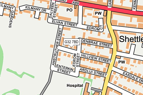 G32 7BD map - OS OpenMap – Local (Ordnance Survey) G32 7BD map - OS OpenMap – Local (Ordnance Survey)