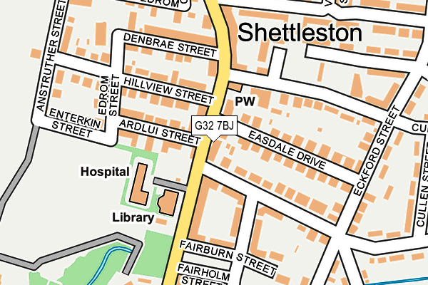 G32 7BJ map - OS OpenMap – Local (Ordnance Survey) G32 7BJ map - OS OpenMap – Local (Ordnance Survey)