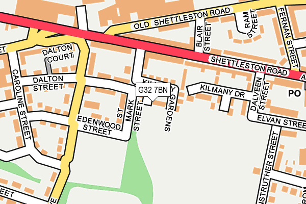 G32 7BN map - OS OpenMap – Local (Ordnance Survey) G32 7BN map - OS OpenMap – Local (Ordnance Survey)