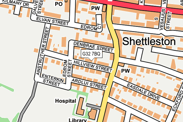 G32 7BQ map - OS OpenMap – Local (Ordnance Survey) G32 7BQ map - OS OpenMap – Local (Ordnance Survey)