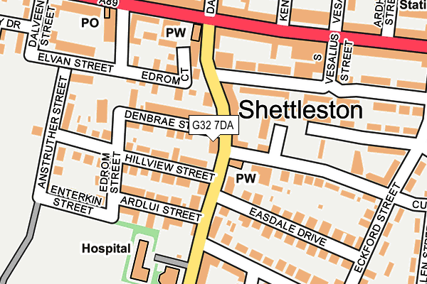 G32 7DA map - OS OpenMap – Local (Ordnance Survey) G32 7DA map - OS OpenMap – Local (Ordnance Survey)