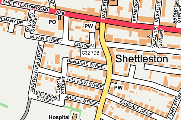 G32 7DB map - OS OpenMap – Local (Ordnance Survey) G32 7DB map - OS OpenMap – Local (Ordnance Survey)