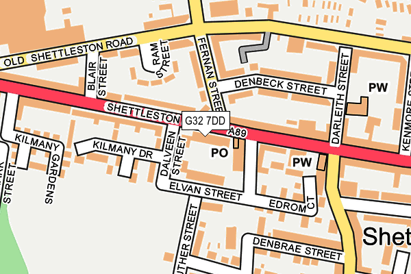 G32 7DD map - OS OpenMap – Local (Ordnance Survey) G32 7DD map - OS OpenMap – Local (Ordnance Survey)