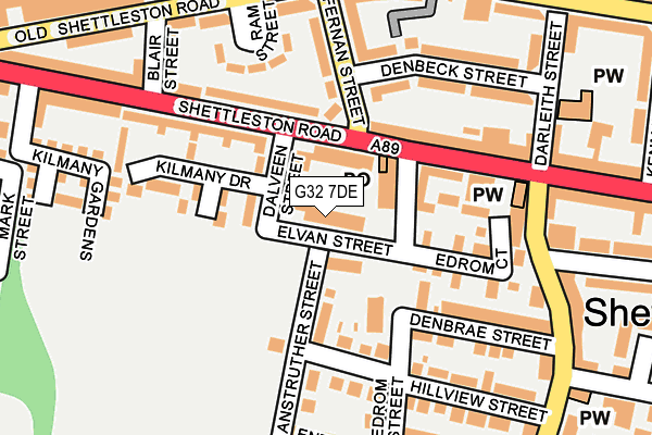 G32 7DE map - OS OpenMap – Local (Ordnance Survey) G32 7DE map - OS OpenMap – Local (Ordnance Survey)