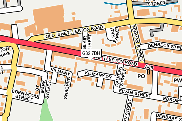 G32 7DH map - OS OpenMap – Local (Ordnance Survey) G32 7DH map - OS OpenMap – Local (Ordnance Survey)