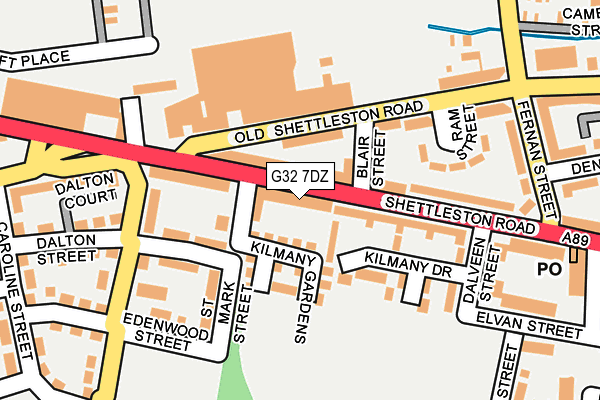 G32 7DZ map - OS OpenMap – Local (Ordnance Survey) G32 7DZ map - OS OpenMap – Local (Ordnance Survey)