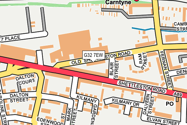 G32 7EW map - OS OpenMap – Local (Ordnance Survey) G32 7EW map - OS OpenMap – Local (Ordnance Survey)