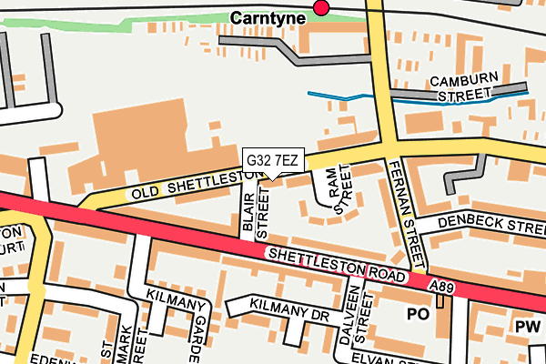 G32 7EZ map - OS OpenMap – Local (Ordnance Survey) G32 7EZ map - OS OpenMap – Local (Ordnance Survey)