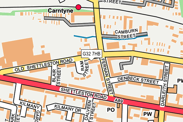 G32 7HB map - OS OpenMap – Local (Ordnance Survey) G32 7HB map - OS OpenMap – Local (Ordnance Survey)