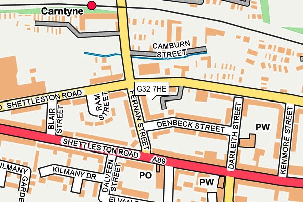G32 7HE map - OS OpenMap – Local (Ordnance Survey) G32 7HE map - OS OpenMap – Local (Ordnance Survey)