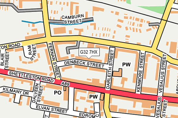 G32 7HX map - OS OpenMap – Local (Ordnance Survey) G32 7HX map - OS OpenMap – Local (Ordnance Survey)
