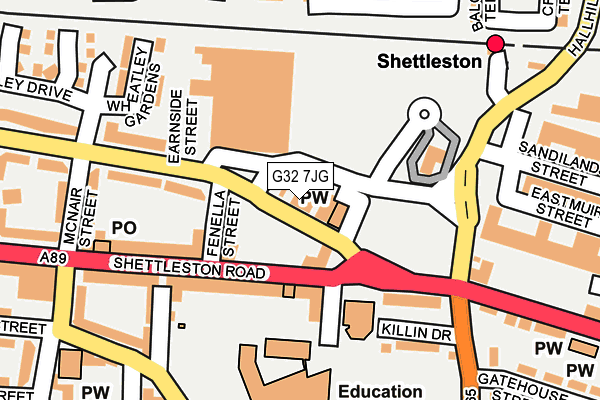 G32 7JG map - OS OpenMap – Local (Ordnance Survey)