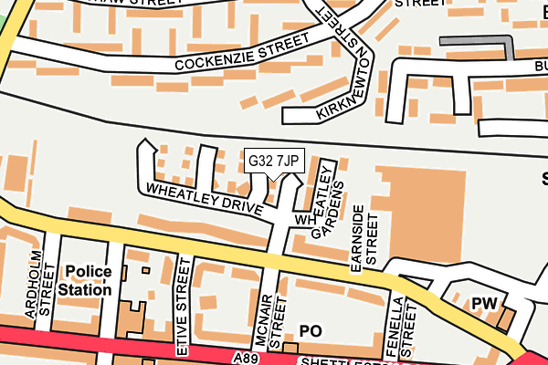 G32 7JP map - OS OpenMap – Local (Ordnance Survey) G32 7JP map - OS OpenMap – Local (Ordnance Survey)