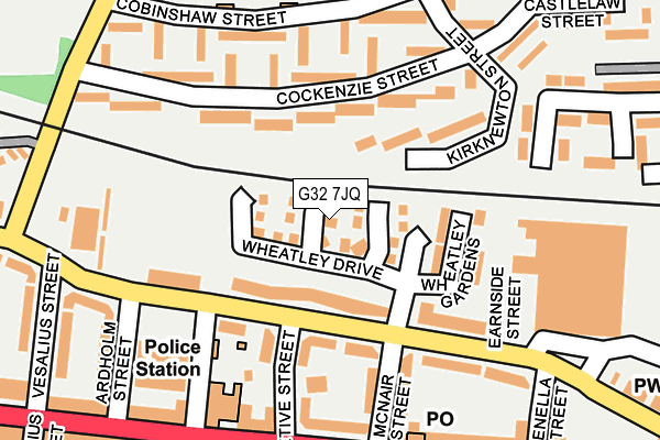 G32 7JQ map - OS OpenMap – Local (Ordnance Survey) G32 7JQ map - OS OpenMap – Local (Ordnance Survey)