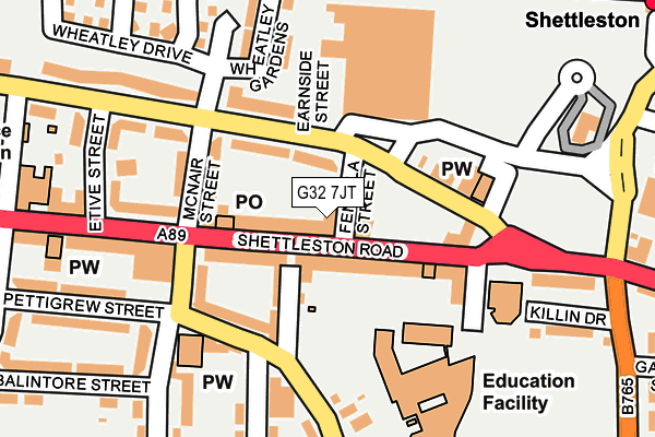 G32 7JT map - OS OpenMap – Local (Ordnance Survey) G32 7JT map - OS OpenMap – Local (Ordnance Survey)