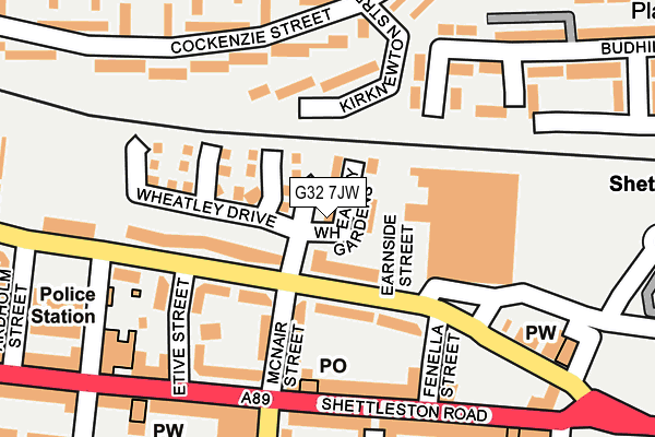 G32 7JW map - OS OpenMap – Local (Ordnance Survey) G32 7JW map - OS OpenMap – Local (Ordnance Survey)