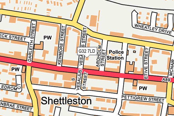 G32 7LD map - OS OpenMap – Local (Ordnance Survey) G32 7LD map - OS OpenMap – Local (Ordnance Survey)