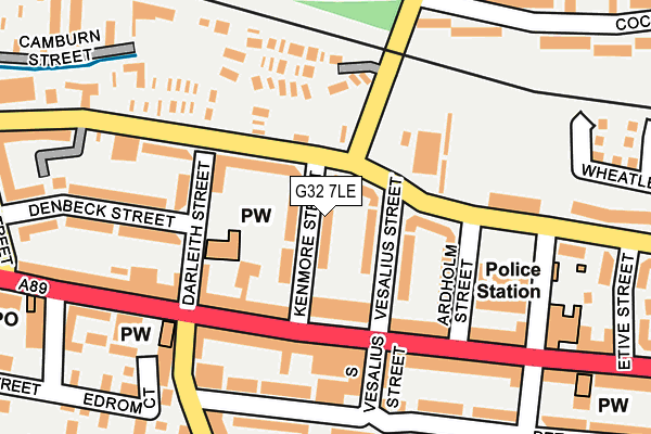 G32 7LE map - OS OpenMap – Local (Ordnance Survey) G32 7LE map - OS OpenMap – Local (Ordnance Survey)