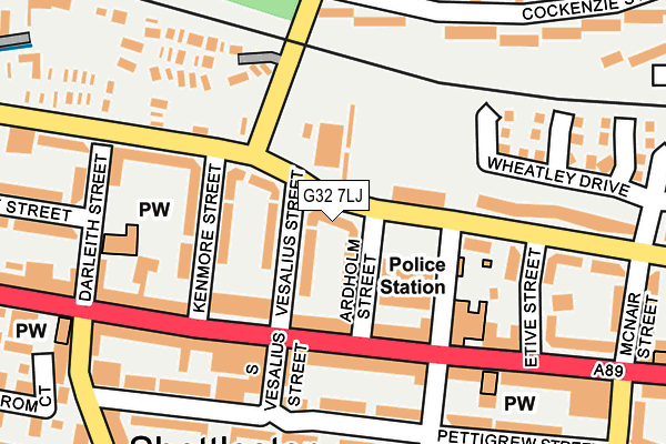 G32 7LJ map - OS OpenMap – Local (Ordnance Survey) G32 7LJ map - OS OpenMap – Local (Ordnance Survey)