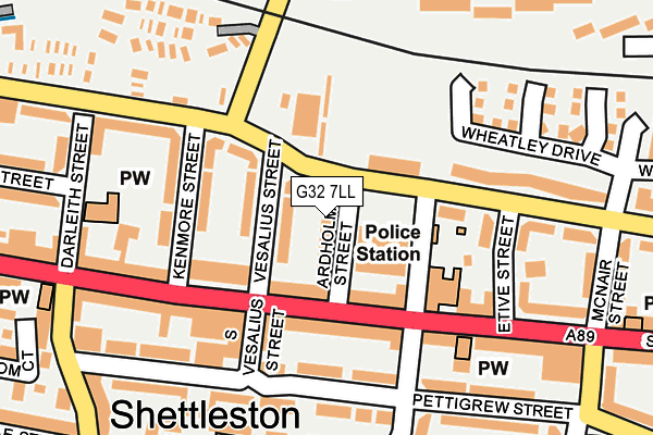 G32 7LL map - OS OpenMap – Local (Ordnance Survey) G32 7LL map - OS OpenMap – Local (Ordnance Survey)