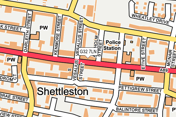 G32 7LN map - OS OpenMap – Local (Ordnance Survey) G32 7LN map - OS OpenMap – Local (Ordnance Survey)
