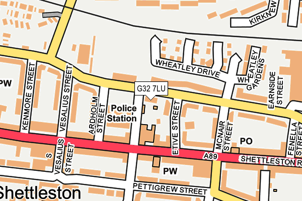 G32 7LU map - OS OpenMap – Local (Ordnance Survey) G32 7LU map - OS OpenMap – Local (Ordnance Survey)