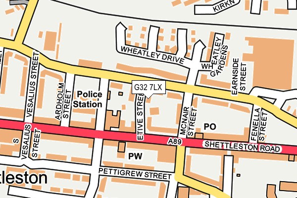 G32 7LX map - OS OpenMap – Local (Ordnance Survey) G32 7LX map - OS OpenMap – Local (Ordnance Survey)