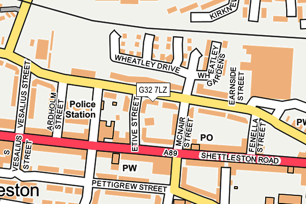 G32 7LZ map - OS OpenMap – Local (Ordnance Survey) G32 7LZ map - OS OpenMap – Local (Ordnance Survey)