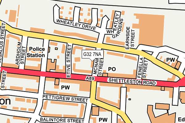 G32 7NA map - OS OpenMap – Local (Ordnance Survey) G32 7NA map - OS OpenMap – Local (Ordnance Survey)