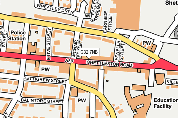 G32 7NB map - OS OpenMap – Local (Ordnance Survey) G32 7NB map - OS OpenMap – Local (Ordnance Survey)